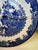 Blue Vintage Blue & White Chinoiserie Willow Style Decorative Plate For Sale - Image 8 of 12