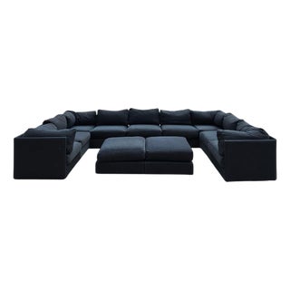 Kroehler "PlayPen" or "Galaxy Pit Sectional Sofa", 11 Sections in Dark Gray For Sale