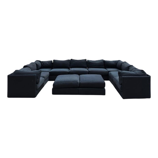 Kroehler "PlayPen" or "Galaxy Pit Sectional Sofa", 11 Sections in Dark Gray For Sale