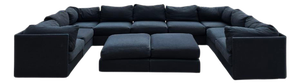 Kroehler "PlayPen" or "Galaxy Pit Sectional Sofa", 11 Sections in Dark Gray