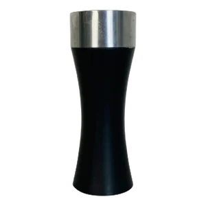 Mid-Century Modern Italian Black Floor Steel Ashtray, 1970s