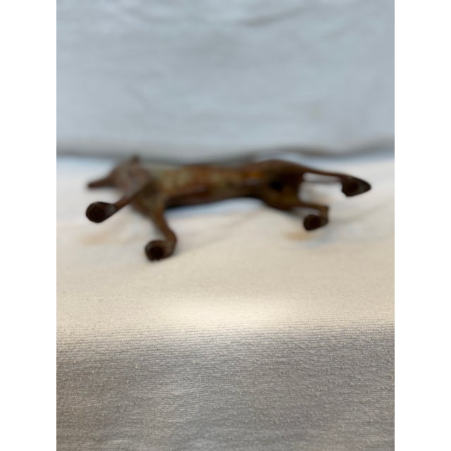 Brown 1940s Cast Iron Saluki For Sale - Image 8 of 12