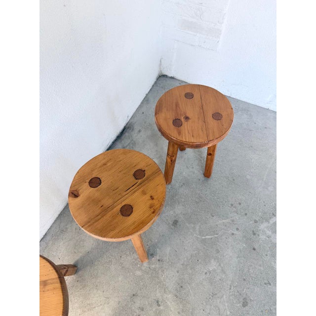 Vintage Tripod Stools, 1950s, Set of 4 For Sale - Image 17 of 18