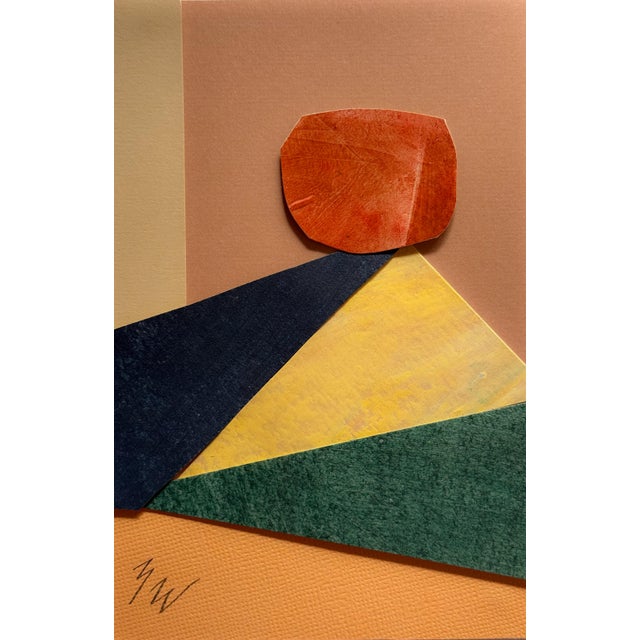 Abstract "Into the Sun 6" Original Mixed-Media Collage on Paper by Zac Woodiel For Sale - Image 3 of 9