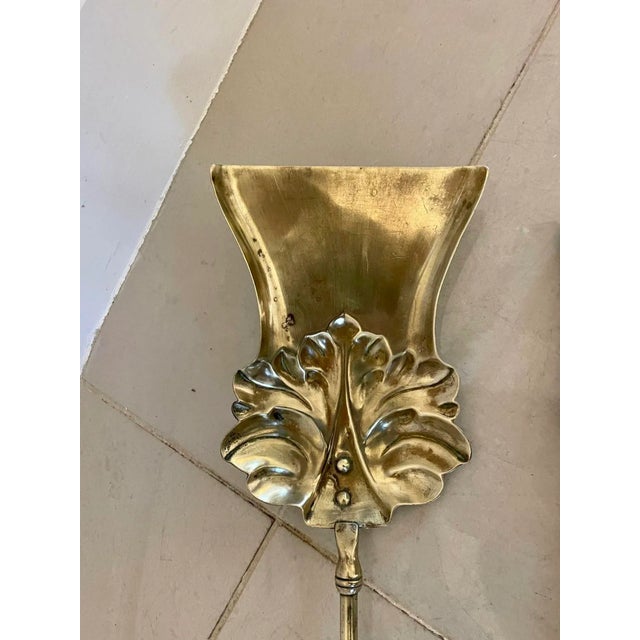 Antique Victorian Quality Brass Fire Irons, 1860s, Set of 3 For Sale - Image 4 of 8