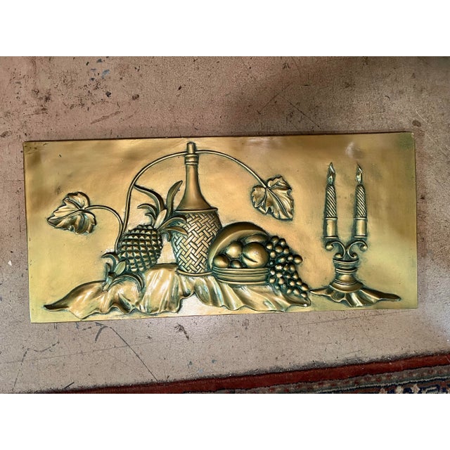 Mid 20th Century 1950 Gold Still Life Wall Art Sculpture For Sale - Image 5 of 6