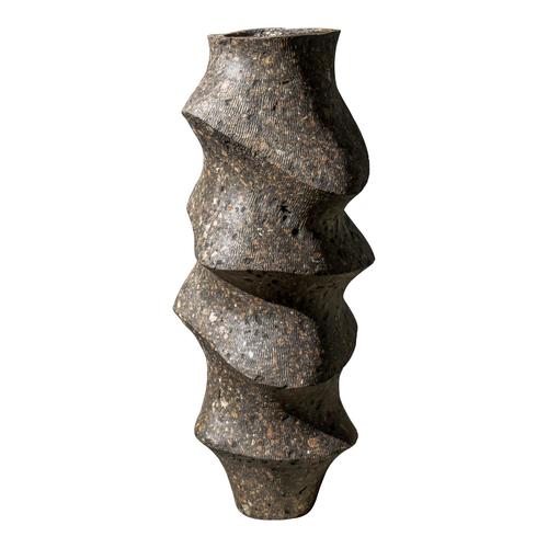 Black Brutalist Minimalist Floor Vase Sculpture by Donatas For Sale - Image 8 of 8