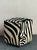 Late 20th Century Vintage Boho Zebra Ottoman For Sale - Image 5 of 8