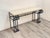 Wrought Iron Travertine Top Console Table For Sale - Image 4 of 10