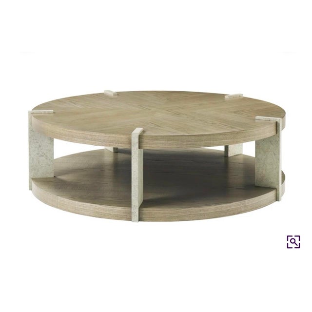 Theodore Alexander Theodore Alexander Solid Wood Round Coffee Table For Sale - Image 4 of 9