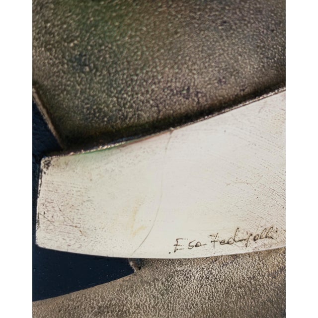 Vintage Bronze Vase and Empty Pockets Set by Esa Ferdigolli, Italy, 1980s, Set of 2 For Sale - Image 10 of 11