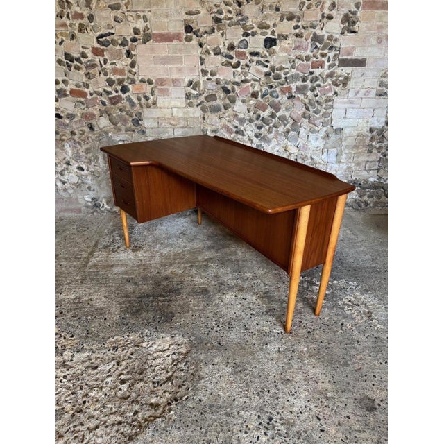 Vintage Teak Boomerang Desk by Göran Strand, 1960s For Sale - Image 9 of 18
