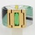 Emilio Pucci Jeweled Bracelet Bangle Lucite with Multicolor Silk Inclusion For Sale In Atlanta - Image 6 of 10