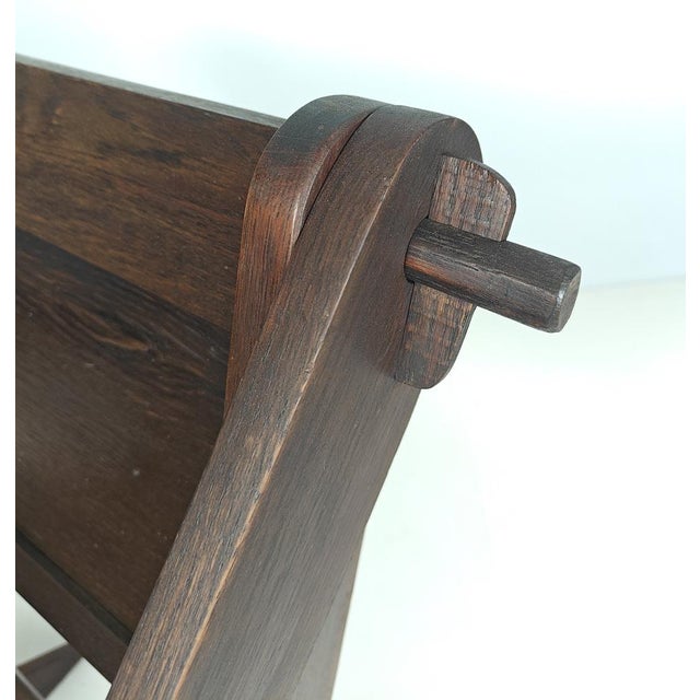 Antique Glastonbury Oak Chair, 1880s For Sale - Image 6 of 11