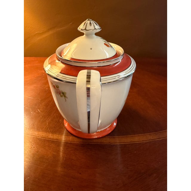Vintage Noritake M Tea Pot and Sugar Bowl N749 Handpainted ca.1950 For Sale - Image 9 of 16