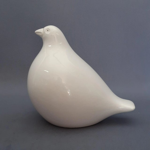 White Dove Ceramic Sculpture by Nicola Fasani, 1970s For Sale - Image 4 of 11