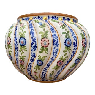 Early 20th Century La Colonnata Italian Pottery Jardiniere For Sale