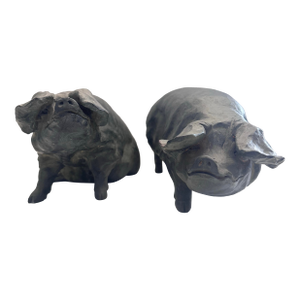 Vintage House Parts Inc Pot Belly Pigs Resin Farmhouse Decor Sculptures