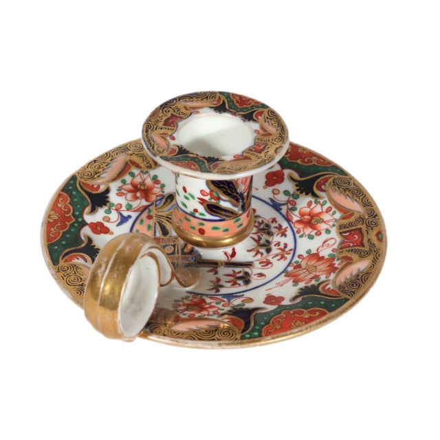 Imari Brilliance: Spode Porcelain "Pattern 967" Chamberstick, Circa 1806–10 A luxurious Spode porcelain chamberstick,...
