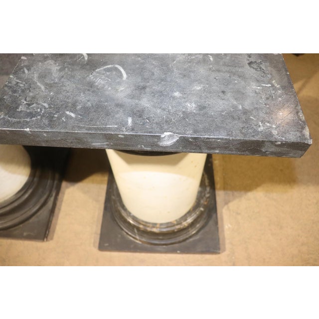 Pair Marble Italian Ionic Style Palatial Pedestals For Sale In Philadelphia - Image 6 of 11