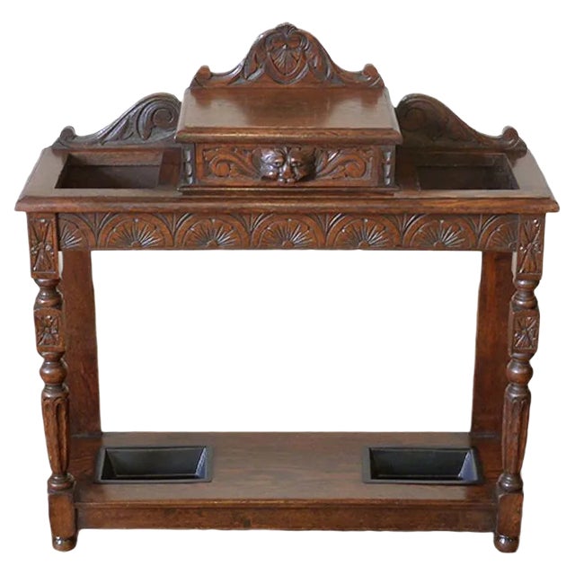 Victorian Oak Umbrella Stand, 1880s For Sale