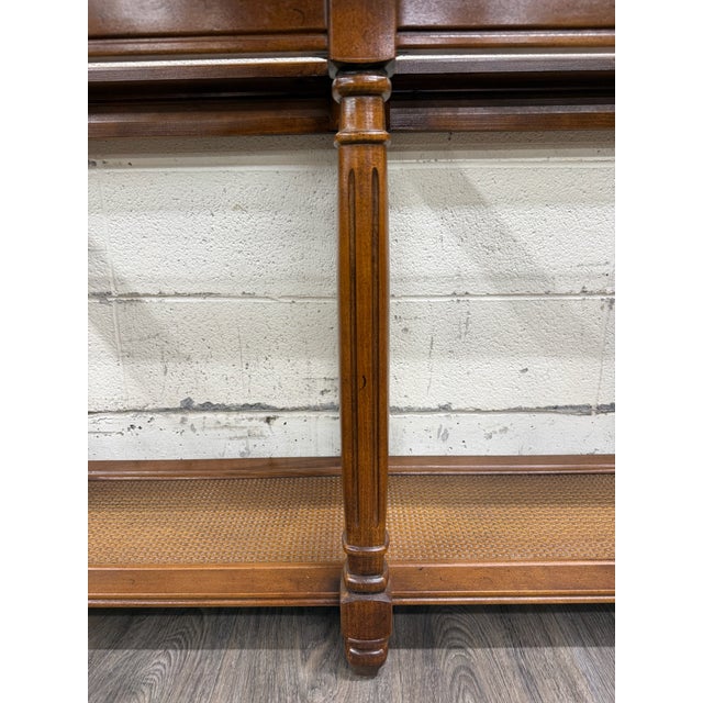 Vintage Mid Century Traditional Walnut Console Table Hall Table For Sale In Kansas City - Image 6 of 13