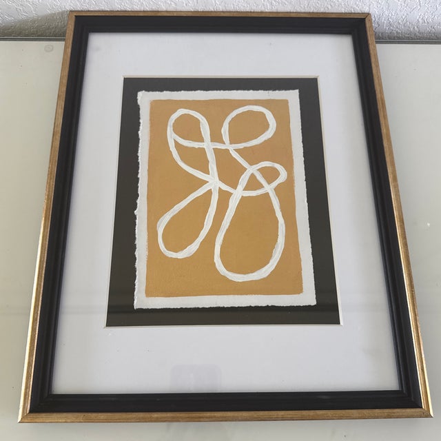 Set of 3 Original Abstract Acrylic Paintings Matted and Framed For Sale In Fayetteville, AR - Image 6 of 6