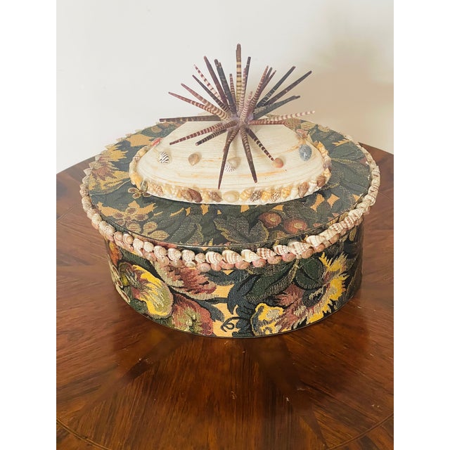 Antque Paperbox With Sea Shell Decoration For Sale In Miami - Image 6 of 6