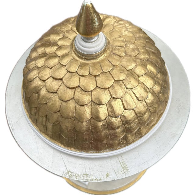 Traditional Tempietto Style Gazebo Model With Gilt Romanesque Dome For Sale - Image 3 of 8