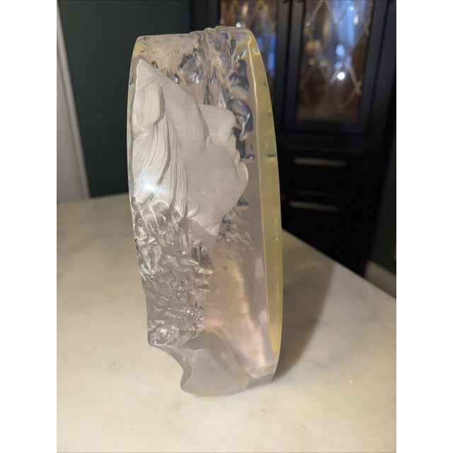 Discontinued Carlo Bronti for Design Toscano "Reflections of Romance" Clear Sculptural Bust For Sale - Image 4 of 8