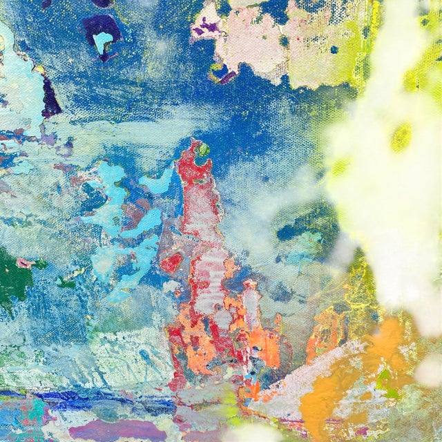 Abstract Modern Abstract Mixed Media Painting on Canvas by P. L. Bradbury For Sale - Image 3 of 5
