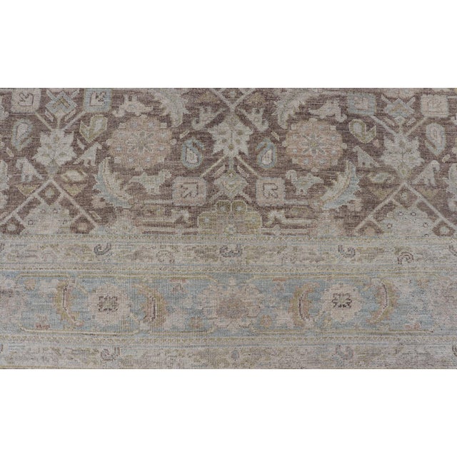 Modern Tabriz Design Rug by Keivan Woven Arts in Warm Brown Tones 9'3 X 11'8 For Sale - Image 14 of 17