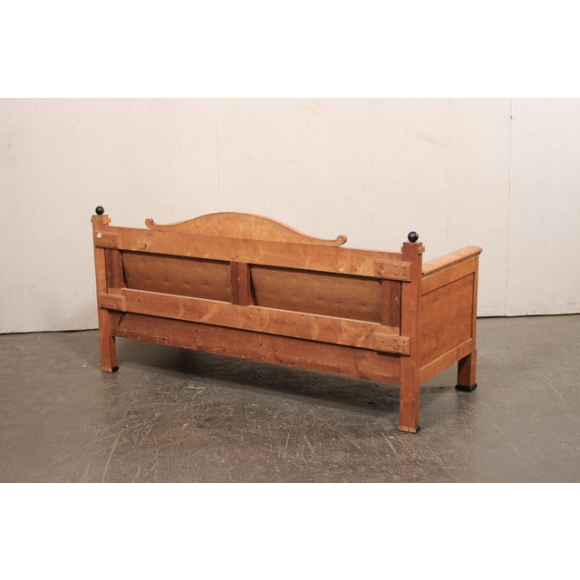 19th Century 19th Century Swedish Empire Revival Birch Wood Sofa For Sale - Image 5 of 10