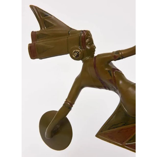 Tan Art Deco "Dancer" Gerda Gerdago Bronze Sculpture For Sale - Image 8 of 12