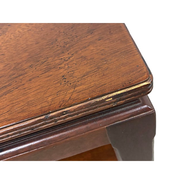 Late 20th Century Baker Furniture Milling Road Mahogany Cane Console Side Table For Sale - Image 9 of 9