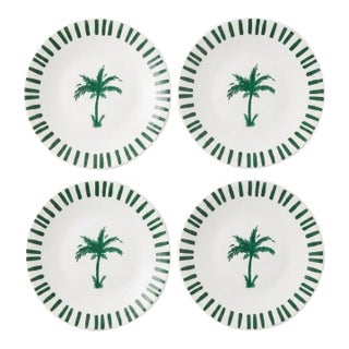 Anthropologie X Fern & Co. "Tarlenare" Palm Tree Salad Plates - Set of 4 For Sale