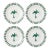Anthropologie X Fern & Co. "Tarlenare" Palm Tree Salad Plates - Set of 4 For Sale