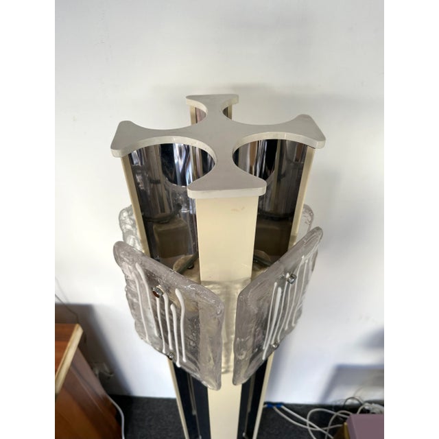 Mid-Century Modern Murano Glass and Metal Floor Lamp by Esperia, Italy, 1970s For Sale - Image 13 of 13
