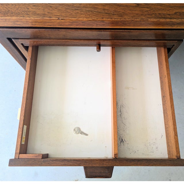 Mid 20th Century Jens Risom Walnut Executive Desk For Sale - Image 11 of 18