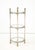 1970's modern 3 tier steel and brass side table or pedestal in the style of Maison Jansen, with minor wear and patina due...