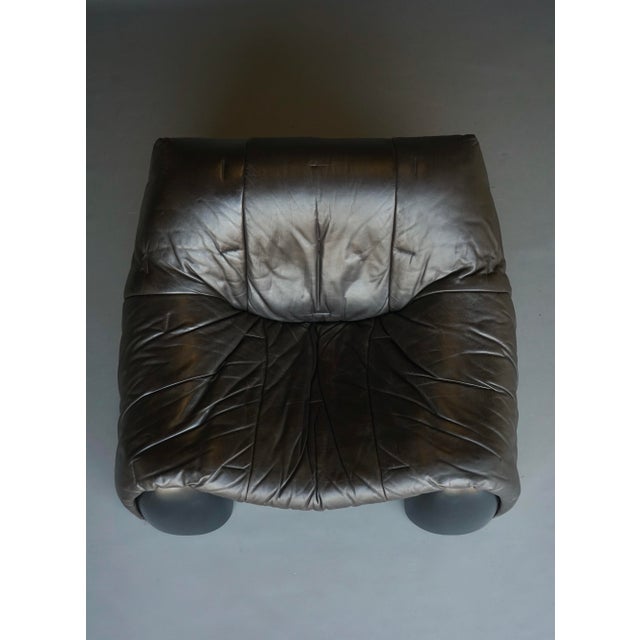 Amak Lounge Chair in Brown Leather by Annie Hieronimus for Cinna, 1980s For Sale - Image 17 of 18