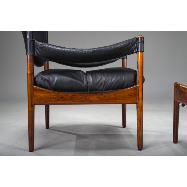 Animal Skin Mid-Century Modern Danish Armchairs and Coffee Table by Kristian Vedel for Sören Willadsen, 1960s, Set of 3 For Sale - Image 7 of 18
