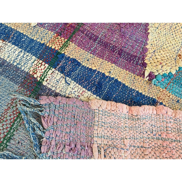 Beige Vintage Berber Boucherouite Rug For Sale - Image 8 of 11