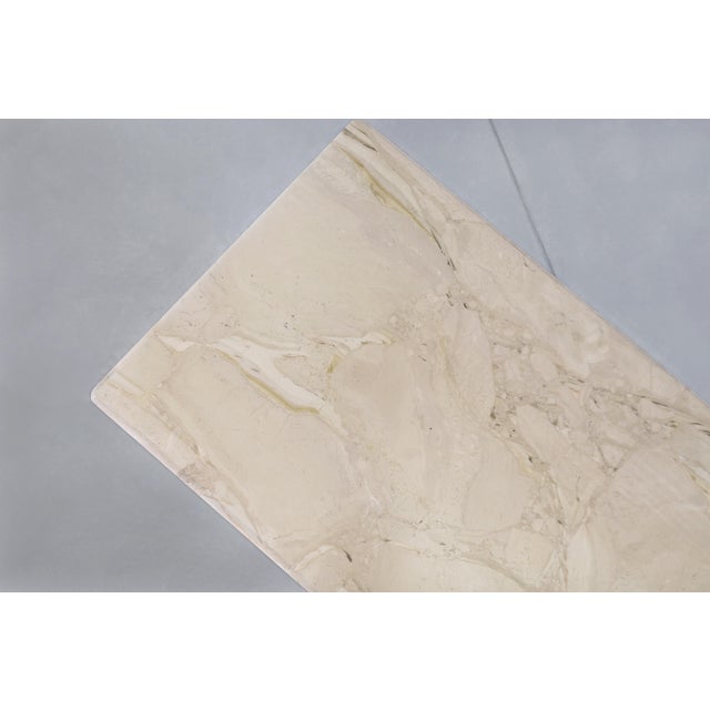 Italian Modern Breccia Oniciata Marble Dining Table With Bullnose Edge For Sale - Image 10 of 12