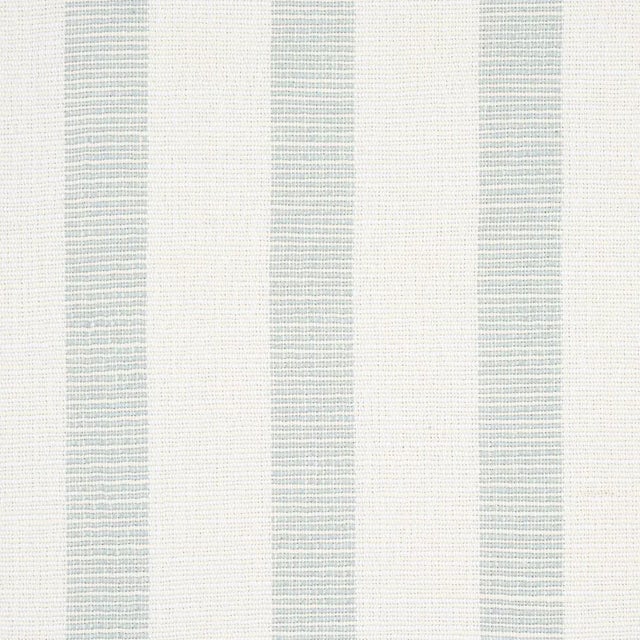 Sample - Schumacher Ketley Performance Stripe Color Fabric in Sky For Sale