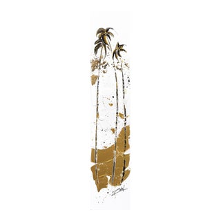 Golden Palms #4 - Tall Modern Textural Abstract Painting Original Artwork by Zabel For Sale