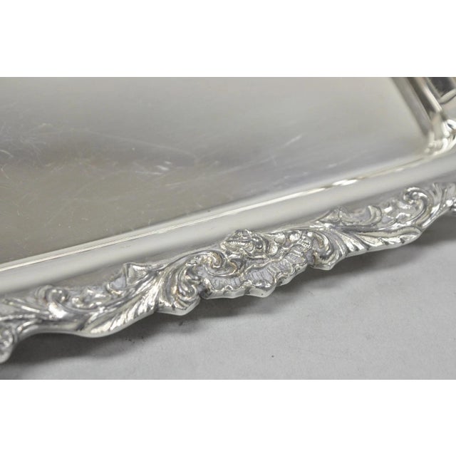 Vintage Sheffield Silver Co Victorian Silver Plated Footed Trinket Serving Dish For Sale In Philadelphia - Image 6 of 12