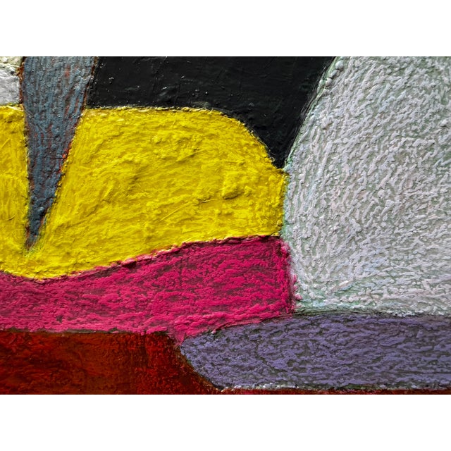 "I Bloom at Night" Original Mixed-Media Abstract on Panel by Zac Woodiel For Sale - Image 4 of 8