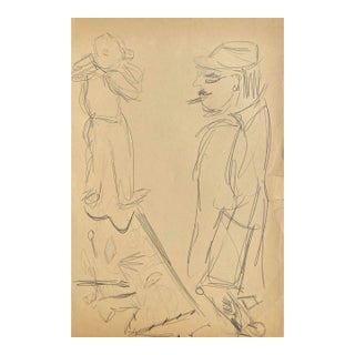 1960s Larry Connatser Figure Drawing For Sale