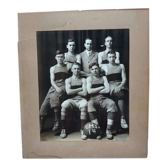 Antique Photo Basketball Team 1914 Clarksville High School (Tn) Sports Memorabilia For Sale
